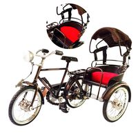 Mini modèle de tricycle à pédale en alliage fait à la main | Artisanat décoratif en métal pour la collection et l'affichage intérieur