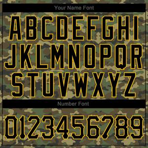 เสื้อเบสบอลลายพรางสีดำ-ทอง พิมพ์ลาย ระบายอากาศได้ดี ผลิตจากโพลีเอสเตอร์ 100% ของแท้ แสดงความเคารพต่อการรับใช้ชาติ - Product Image 5