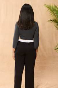 กางเกงยืดลำลองสำหรับผู้หญิงเอวยางยืดผ้าฝ้ายสีขาวน้ำหนักเบาใส่สบาย - Product Image 3