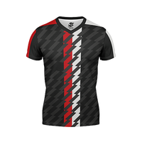 Maillot de football personnalisé de qualité supérieure en tissu mesh imprimé avec logo et nom de l'équipe, col en V, sublimation, vente en gros
