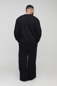 Conjunto Deportivo de Dos Piezas para Hombre, Estilo Urbano Otoñal, Tejido de Punto, Poliéster/Algodón, Transpirable, Sudadera con Capucha y Pantalones, Diseño Liso Informal - Product Image 2