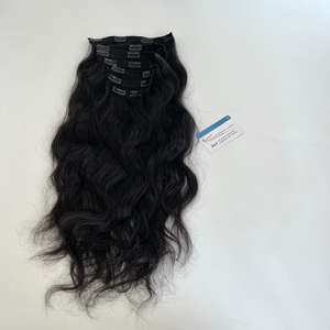 Black friday vente jusqu'à 30 $ extension de cheveux vietnamiens Clip au Viet Nam pas d'enchevêtrement pas de perte de cheveux prêt à expédier Genius Weft - Product Image 4