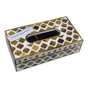 Servilletero de madera ecológico, organizador hecho a mano para servilletas, adecuado para decoración rústica y minimalista de La India - Product Image 6