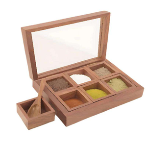 Boîte à épices en bois de qualité supérieure pour le stockage des épices et des herbes, disponible au prix de gros auprès d'un exportateur indien - Product Image 2