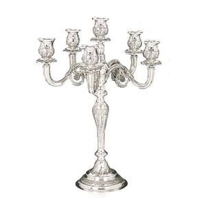 Bougie votive en métal pour décoration de porte, décoration de table, bougie votive à 5 bras, pilier, décoration de fête de mariage de luxe - Product Image 4