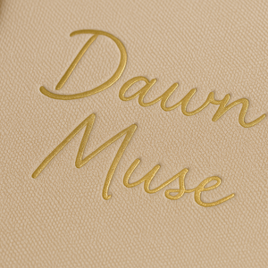 LABON Dawn Muse A5 Cuaderno de cubierta de tela <span class=keywords><strong>con</strong></span> letras de lámina dorada Diario minimalista de tapa dura para escribir e inspiración - Product Image 2