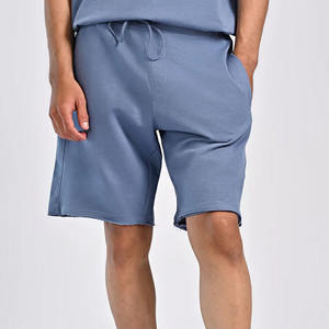 Short léger pour hommes ceinture élastique tissu en mélange de coton respirant style décontracté confortable parfait pour la tenue quotidienne d'été - Product Image 1