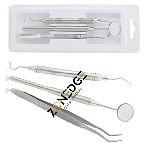 ชุดเครื่องมือทันตกรรมพื้นฐาน3ชิ้นอุปกรณ์ทันตกรรมชุดสอบทางทันตกรรมแบบมิเรอร์สำหรับนักสำรวจมหาวิทยาลัย - Product Image 1