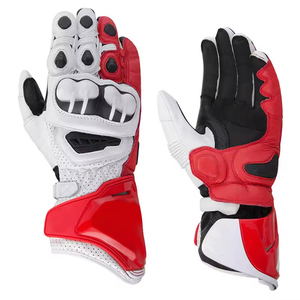 Gants de moto avec doigts entiers Gants de moto antidérapants confortables avec écran tactile Gants de moto en cuir de vachette personnalisés - Product Image 2