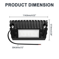Lampes LED extérieures étanches 10-30V 4,6 pouces pour camping-car, éclairage de porche, éclairage de scène pour voiture, camion, pick-up, remorque