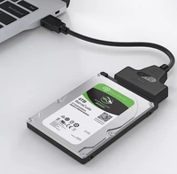Cable USB 3.0 SATA de 2.5 Pulgadas, Adaptador Convertidor con Conductor de Cobre Puro y Cubierta Protectora para Disco Duro Externo de Computadora, SSD, HDD