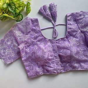 Party Wear Designer Embroidery And Hand Work <b>Readymade</b> Net Fully Stitched Ready To Wear <b>Blouse</b> - Product Image 1