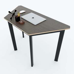 Table trapézoïdale minimaliste en contreplaqué avec pieds ovales en fer <span class=keywords><strong>Lego</strong></span> HBLG016 - Product Image 2