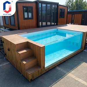Piscina Rectangular al Aire Libre con Terraza Circundante para Casa Vacacional Tipo Contenedor y Villa Resort Frontal a la Playa - Product Image 6