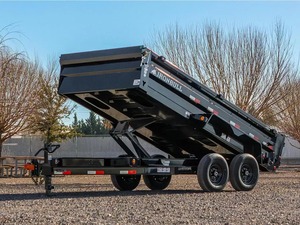 Fast Delivery rugged 4 wheel farm <b>trailer</b> with 8 ton load rating advanced hydraulic dump function and <b>tractor</b> For Sale - Product Image 5