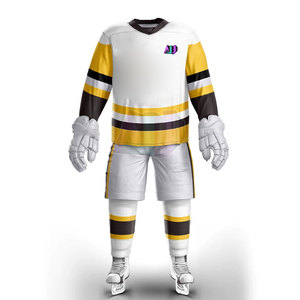 Nouvelle conception respirante et anti-humidité, ensembles de style uniforme de hockey sur glace, fabriqués en tissu léger et durable 100% polyester, unisexe adulte - Product Image 1