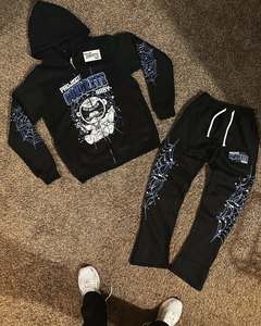 ชุดวอร์มผ้าคอตตอนผ้าฟลีซเทอร์รี่เสื้อสวมหัวสำหรับผู้ชายไซส์ XL ซักกรด & DTG พิมพ์ลาย100% ตามสั่ง - Product Image 2