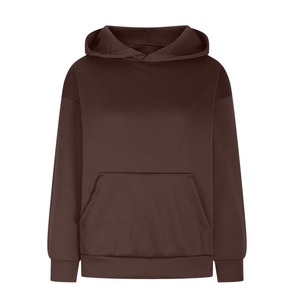 Suéter suelto de manga larga con bolsillo Otoño Invierno personalizado de gran tamaño azul claro sudaderas con capucha unisex para hombre - Product Image 3