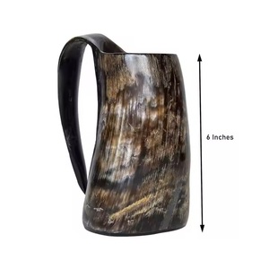 Drinking <b>Black</b> Horn <b>Mug</b> Hand Made Product with Handle Best Selling Buffalo Horn <b>Mug</b> Manufacture for Sale - Product Image 3