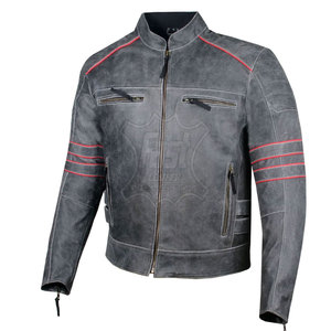 Blouson de motard en cuir 2025 à vendre, qualité supérieure, fabrication OEM personnalisée, respirant, pour la conduite à moto - Product Image 1