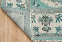 Tapis géométriques Ushak en pure laine de haute qualité, fabriqués à la machine, avec envers en latex antidérapant, lavables, à poils ras, personnalisables