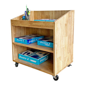 Unidad de Estanterías Móviles Tipo Columna TCN68040 de Madera Natural para Documentos y Papelería - Product Image 1