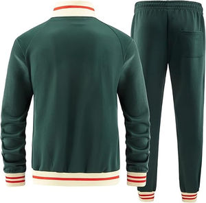 Ensemble de survêtement pour homme léger imprimé uni à capuche respirant coupe-vent 100% coton pour la salle de sport et les activités de plein air - Product Image 5