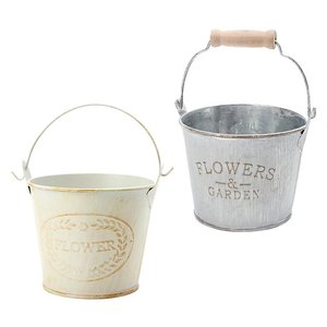 Jardinière de fleurs fraîches galvanisée en fer de forme ronde la plus vendue avec poignée pour jardinière décorative intérieure et extérieure - Product Image 5