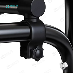 Deambulatore Pieghevole Leggero in Alluminio Nero a 2 Ruote, Altezza Regolabile, Ausilio Medico per la Deambulazione, Classe I CN per Anziani - Product Image 5