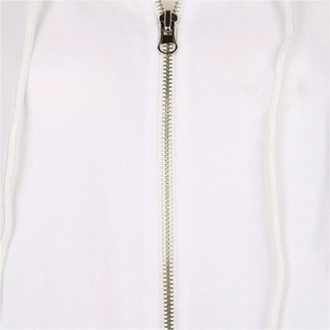 Sudadera con capucha delgada con cremallera para mujer de alta calidad con opción de logotipo de diseño de impresión de soplo personalizado Sudaderas con capucha de mujer de tela de punto de alta calidad - Product Image 3