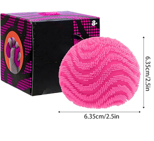 Wholesale Pink Fuzzy Textured Stress <b>Ball</b>, Squishy Dough Sensory Fidget Toy, Anxiety Relief <b>Squeeze</b> <b>Ball</b> for Kids & Adults - Product Image 2