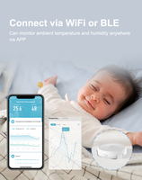 Mini thermomètre WiFi hygromètre testeur de congélateur capteur de température détecteur d'humidité moniteur d'intérieur