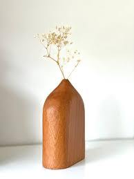 Vase à fleurs Super Square Design pour la maison hôtel et Restaurant couleur marron Table en bois vase à fleurs décoratif accessoires de décoration pour la maison - Product Image 5