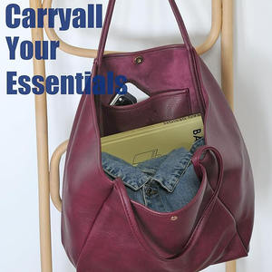 Sacs fourre-tout pour femmes en cuir véritable surdimensionné à la mode Design personnalisé sac à main Weekender pour voyage usage quotidien Logo personnalisé - Product Image 4