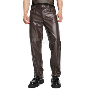 Meilleur choix Leggings en toile taille haute en similicuir léger pour femmes pantalons confortables extensibles pour vêtements décontractés - Product Image 1