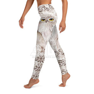 Concevez vos propres leggings de fitness pour femmes à taille haute élastique, matière respirante en spandex/polyester, contrôle du ventre, prix bas - Product Image 2