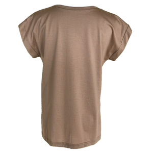 Premium Women Polyester/Cotton V-neck Casual Breathable Plus Size Logo T <b>Shirts</b> Soft Loose Fit Summer Stylish Basic Tee Top - Product Image 4