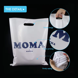 Ventas calientes logotipo personalizado impreso parche mango PE portador bolsas de compras troquelado con impresión de huecograbado para uso en supermercados - Product Image 5