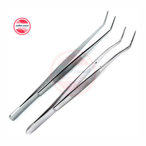 Pince d'université en coton Instruments orthodontiques dentaires en acier inoxydable | Pince à pansement Meriam de dentiste d'hôpital Logo personnalisé - Product Image 1