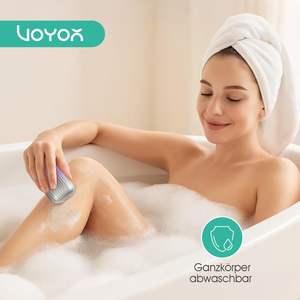 Depiladora Eléctrica Portátil para Mujer, Afeitadora para Zona Íntima y Facial, para Brazos y Piernas, Impermeable, Recargable Tipo-C, Color Morado - Product Image 2