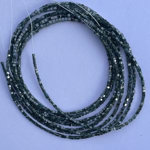 Cuentas de Diamante Verde Oscuro Natural Facetadas en Forma de Cubo de 2mm 3mm 4mm, Certificadas por IGI, Precio de Fábrica al por Mayor - Product Image 1