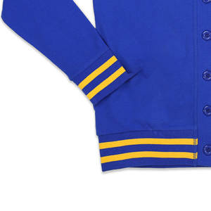 Sigma Womens Greek Sorority Printed Patch Cardigans col en V pulls décontractés pour l'hiver avec logo avant et décoration de boutons - Product Image 5