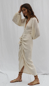 Robe longue et élégante pour femmes, col en V, haute qualité, lin solide, coton, fête formelle, boho, haut naturel, musulman XXL lavable - Product Image 2