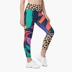 OEM <b>Womens</b> Fashion Printed Leggings Wholesale Yoga Pants High Waist <b>Tights</b> Quick Dry Slim Fit Comfortable Gym Outfit - Product Image 5
