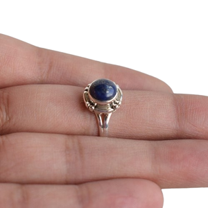 Anillo de Plata de Ley 925 con Turquesa Natural, Hecho a Mano, para Bodas y Fiestas, Diseño Lujoso - Product Image 1