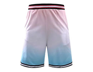 Respirant personnalisé Sublimation impression hommes fermeture éclair poches latérales basket-ball maille court Double couche maille Shorts - Product Image 3