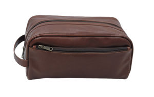 Luxury Handmade Leather Toiletry <b>Bag</b> for <b>Men</b> Large Capacity Travel Dopp Kit with Zipper Pockets Available at Wholesale Price - Product Image 4