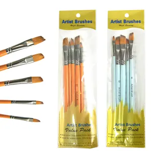 Set di pennelli per pittura professionale 5 pz pennelli per pittura artistica in legno acquerello acrilico pennelli per artisti