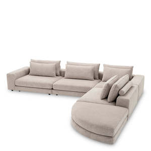 Nuoro Greige Lounge Club <b>Sofa</b> Durable Fabric <b>for</b> Comfort and Style - Product Image 4