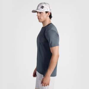 T-shirt de performance 100 % polyester léger 240g en tissu tricoté couleur anthracite avec impression sérigraphique pour l'exercice - Product Image 3